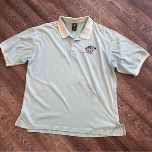 Vintage 90s Warner Bros. Mint Polo Shirt with Tasmanian Devil Golf